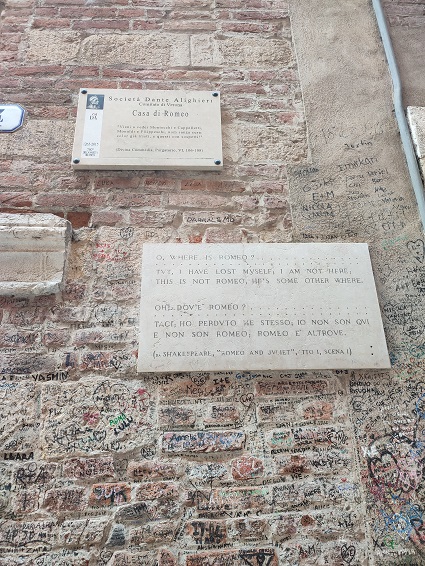 Verona Romeo en Juliet bord